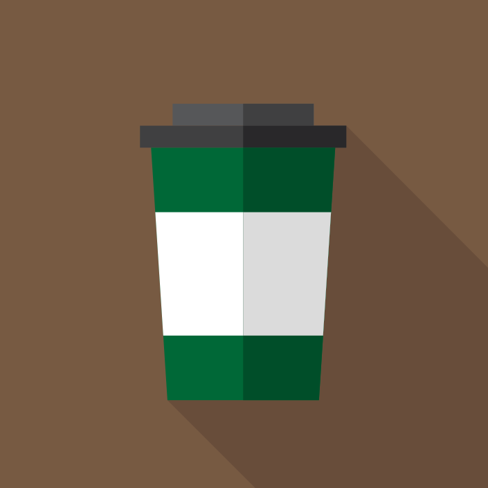 Coffee cup button three